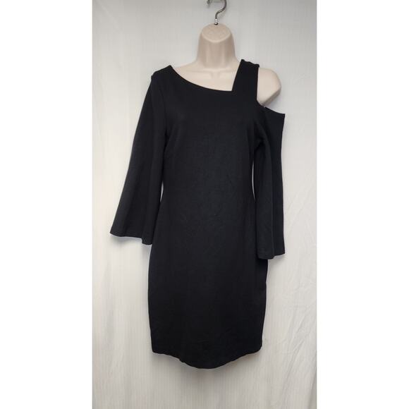 IMNYC ISAAC MIZRAHI Cutout/Cold Shoulder Bodycon Knee Length Dress Black Size M - Picture 4 of 7